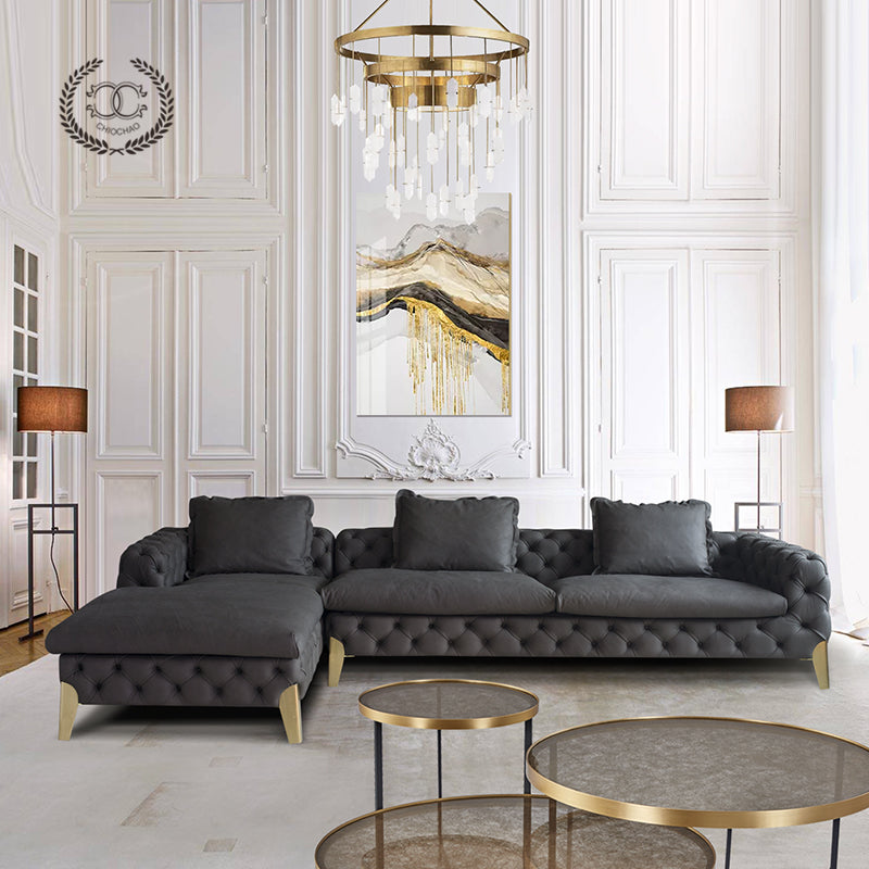 American style low copper leg sofa