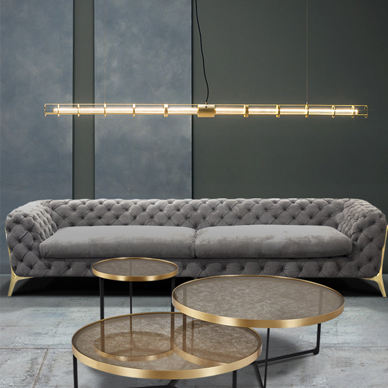 Retro high copper leg sofa