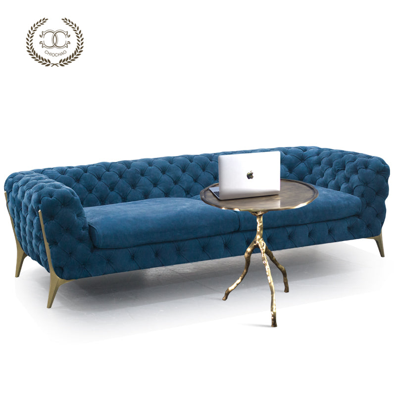Retro high copper leg sofa