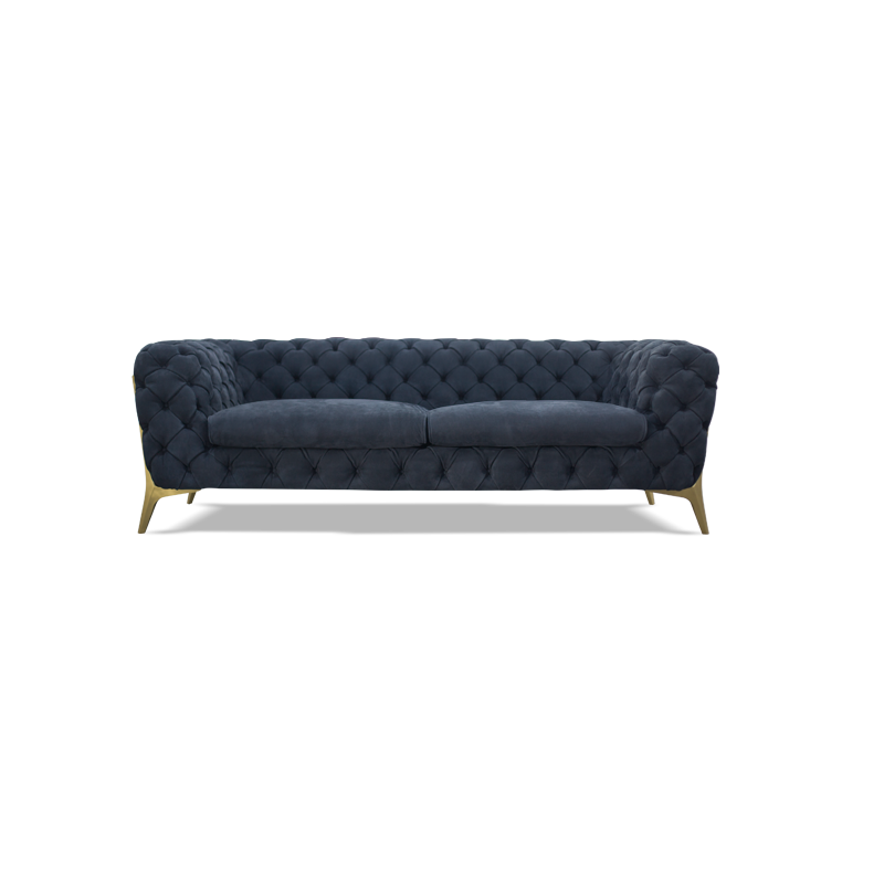 Retro high copper leg sofa
