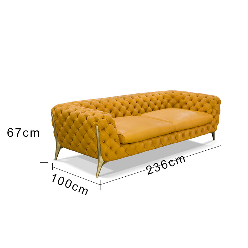 Retro high copper leg sofa