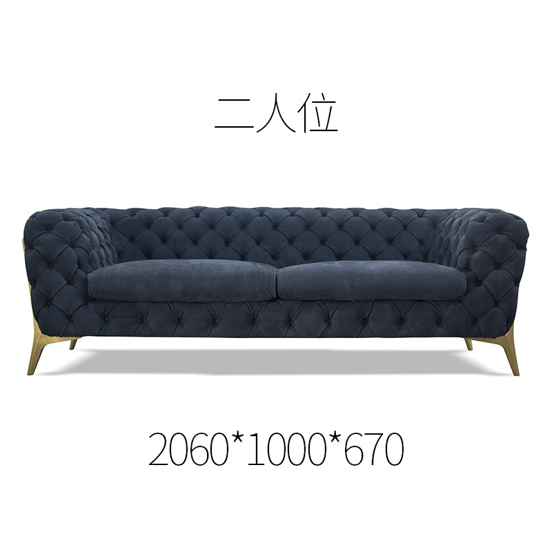 Retro high copper leg sofa