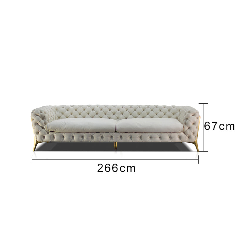 Retro high copper leg sofa