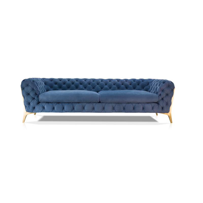 Retro high copper leg sofa