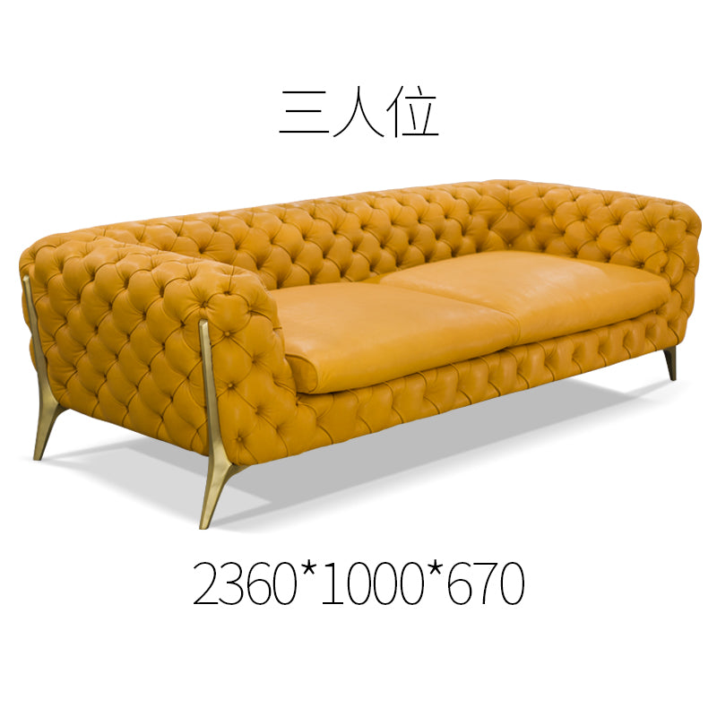 Retro high copper leg sofa