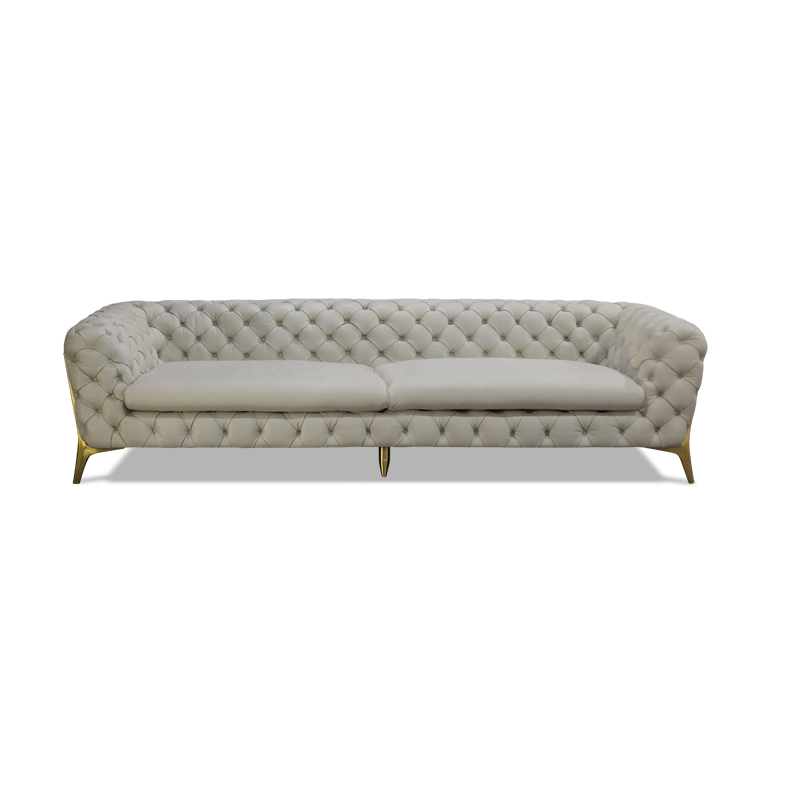 Retro high copper leg sofa
