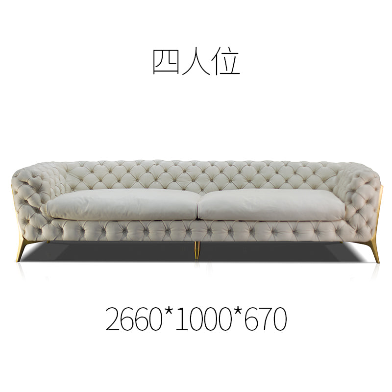 Retro high copper leg sofa