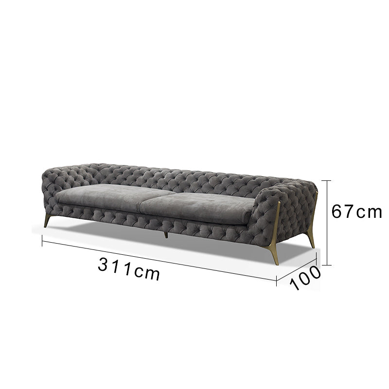 Retro high copper leg sofa