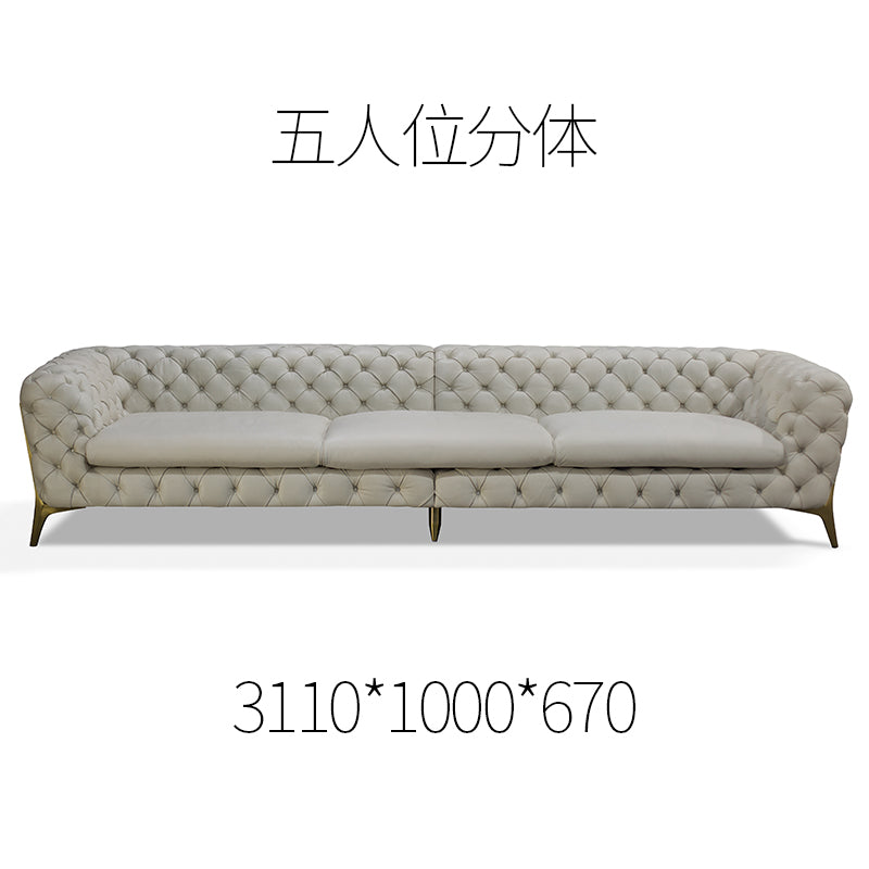 Retro high copper leg sofa