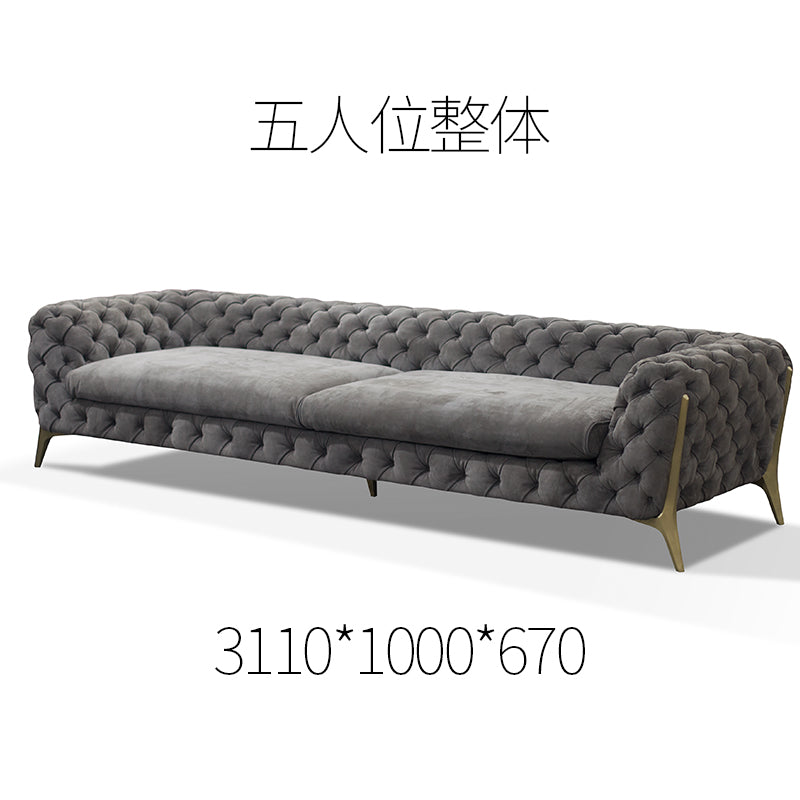 Retro high copper leg sofa
