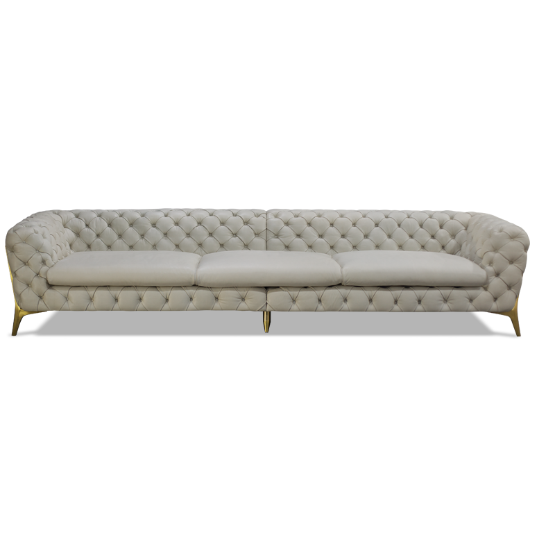 Retro high copper leg sofa