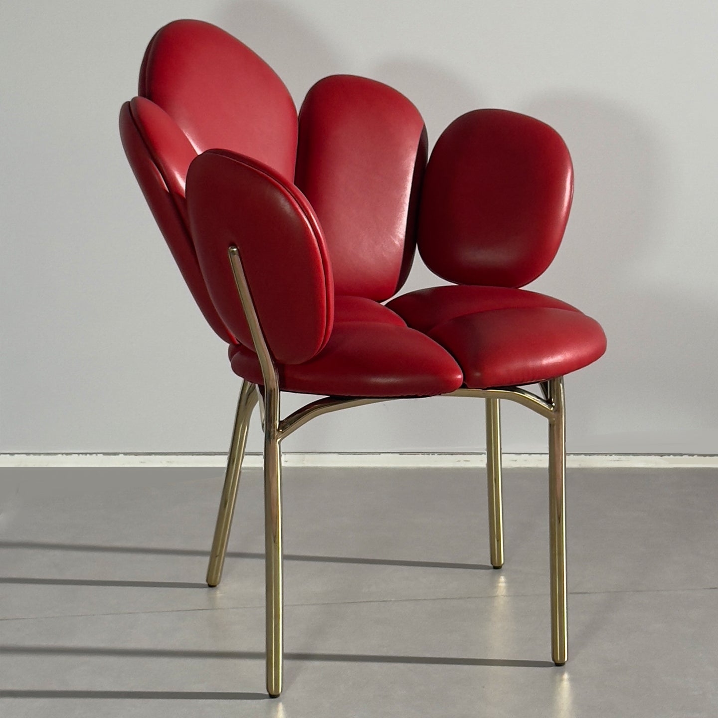 Genuine Leather Petal Chair