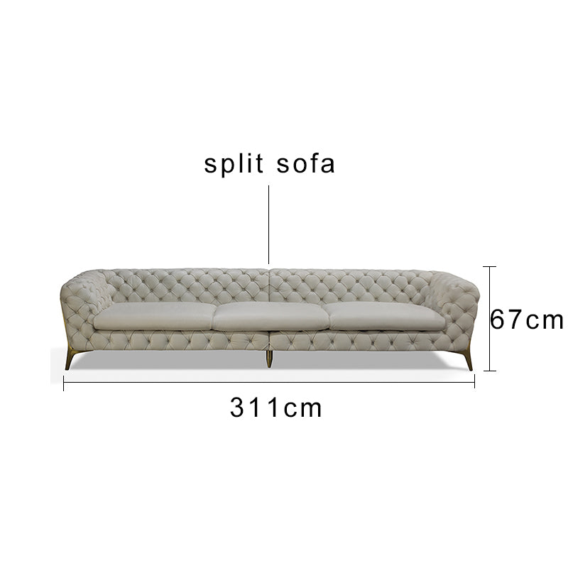 Retro high copper leg sofa