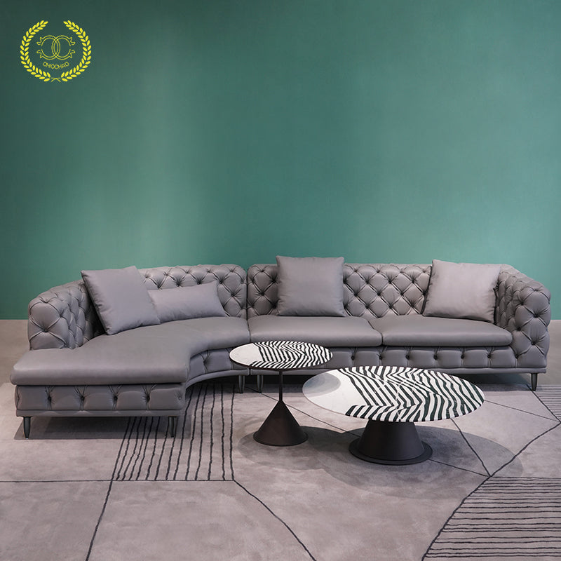 Curved corner sofa