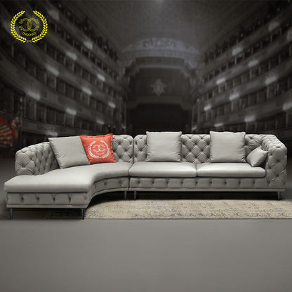 Curved corner sofa