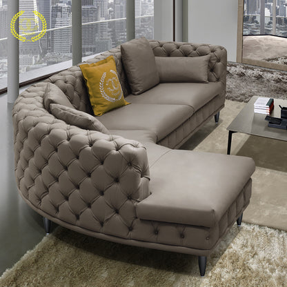 Curved corner sofa