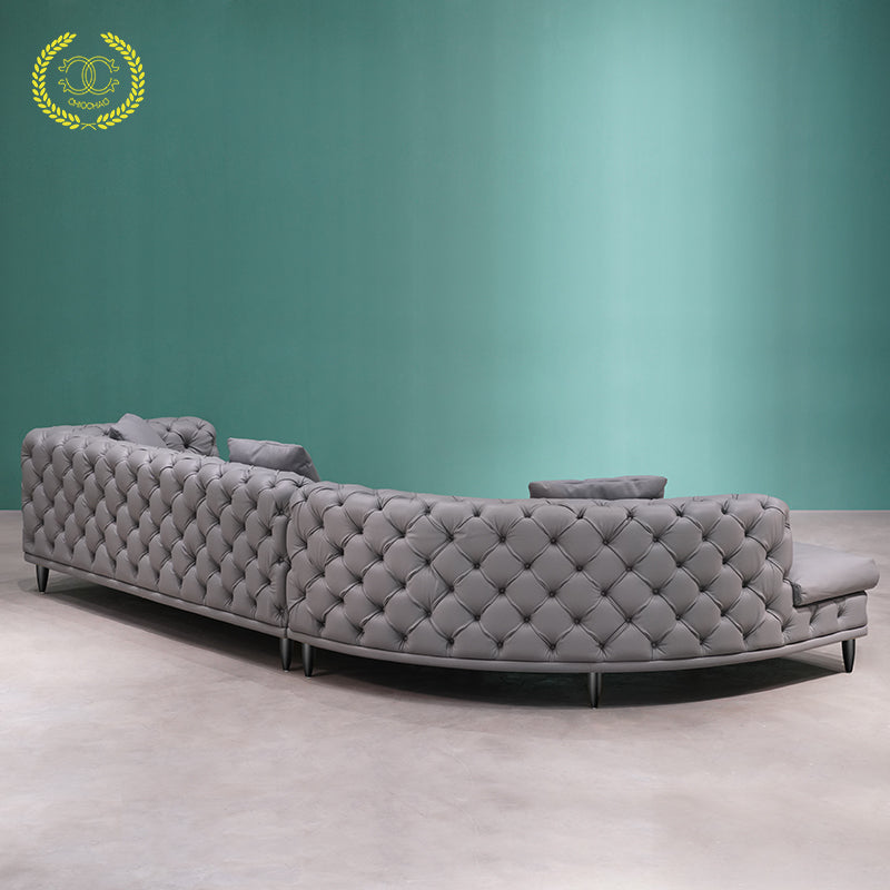 Curved corner sofa