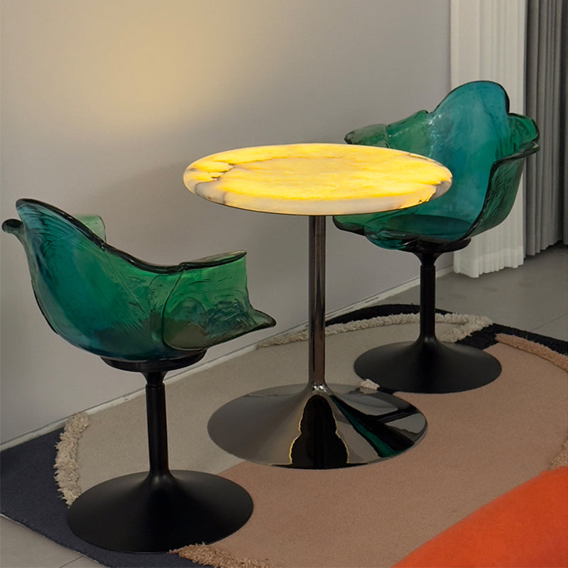 Custom glowing small round table