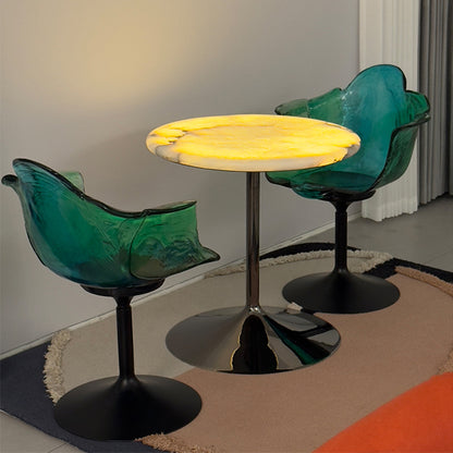 Custom glowing small round table