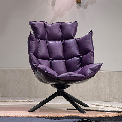 Husk swivel arm chair