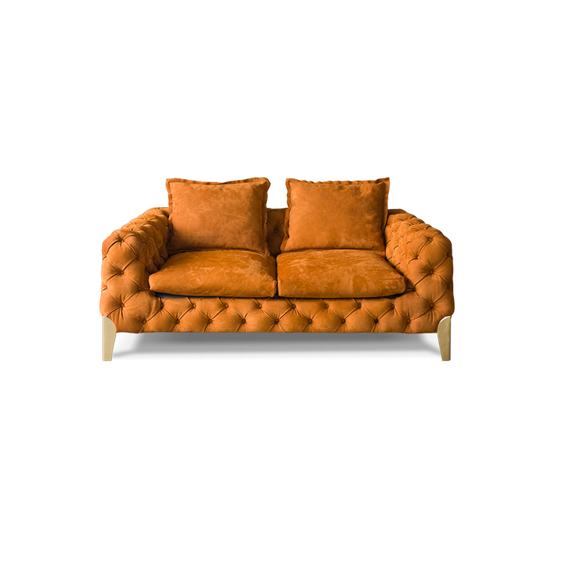 American style low copper leg sofa