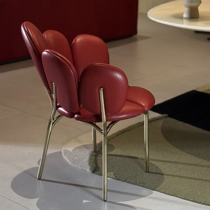 Genuine Leather Petal Chair