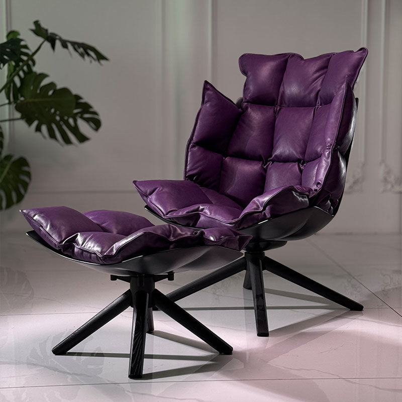 Husk swivel arm chair
