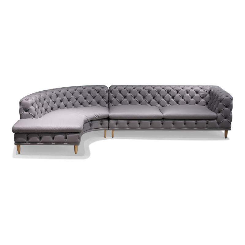 Curved corner sofa