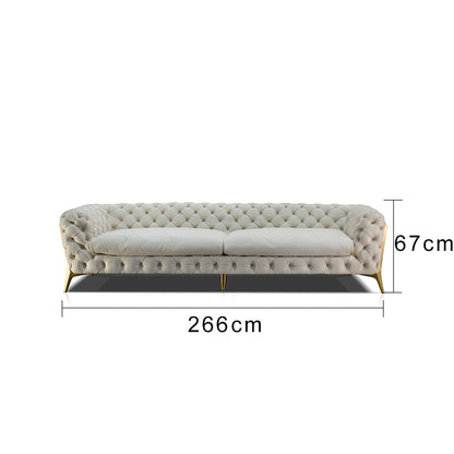 Retro high copper leg sofa
