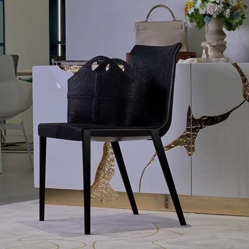 Genuine leather shopping basket