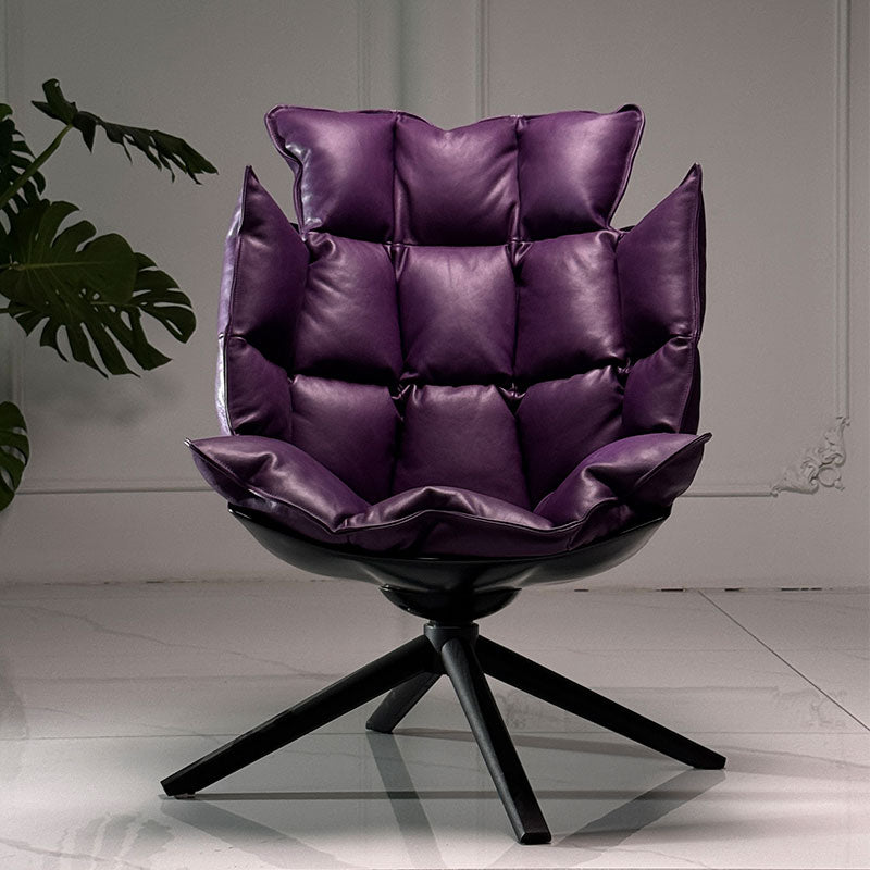Husk swivel arm chair