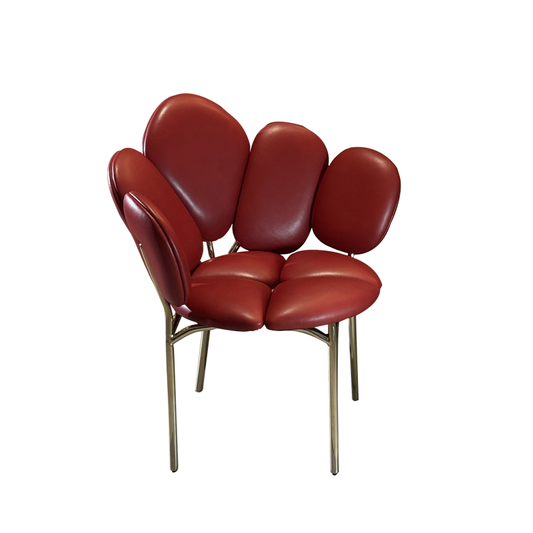 Genuine Leather Petal Chair