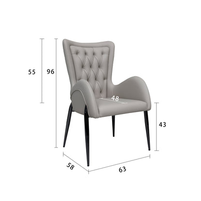 High back dining chair
