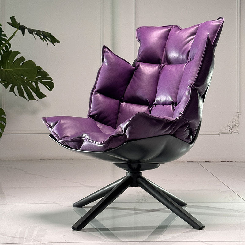 Husk swivel arm chair