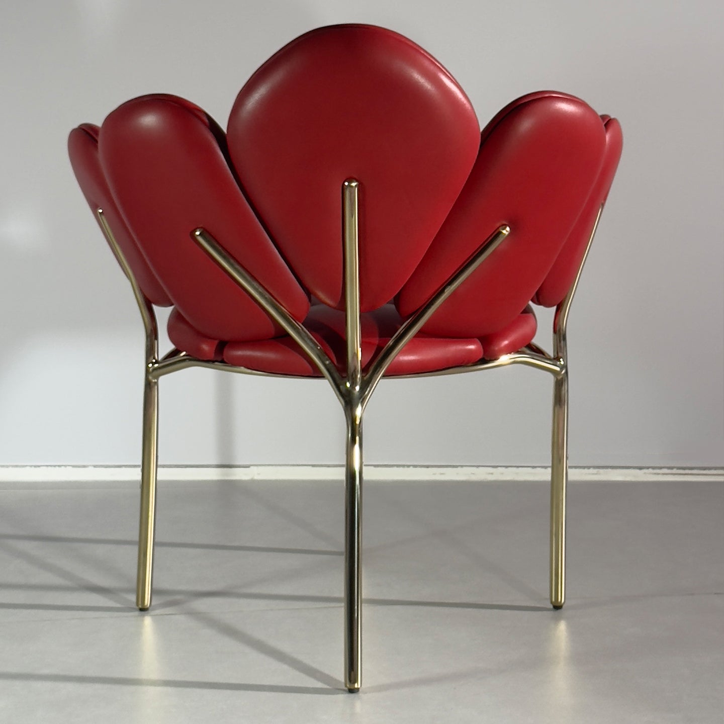 Genuine Leather Petal Chair