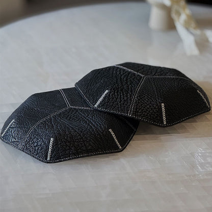 Genuine leather storage tray