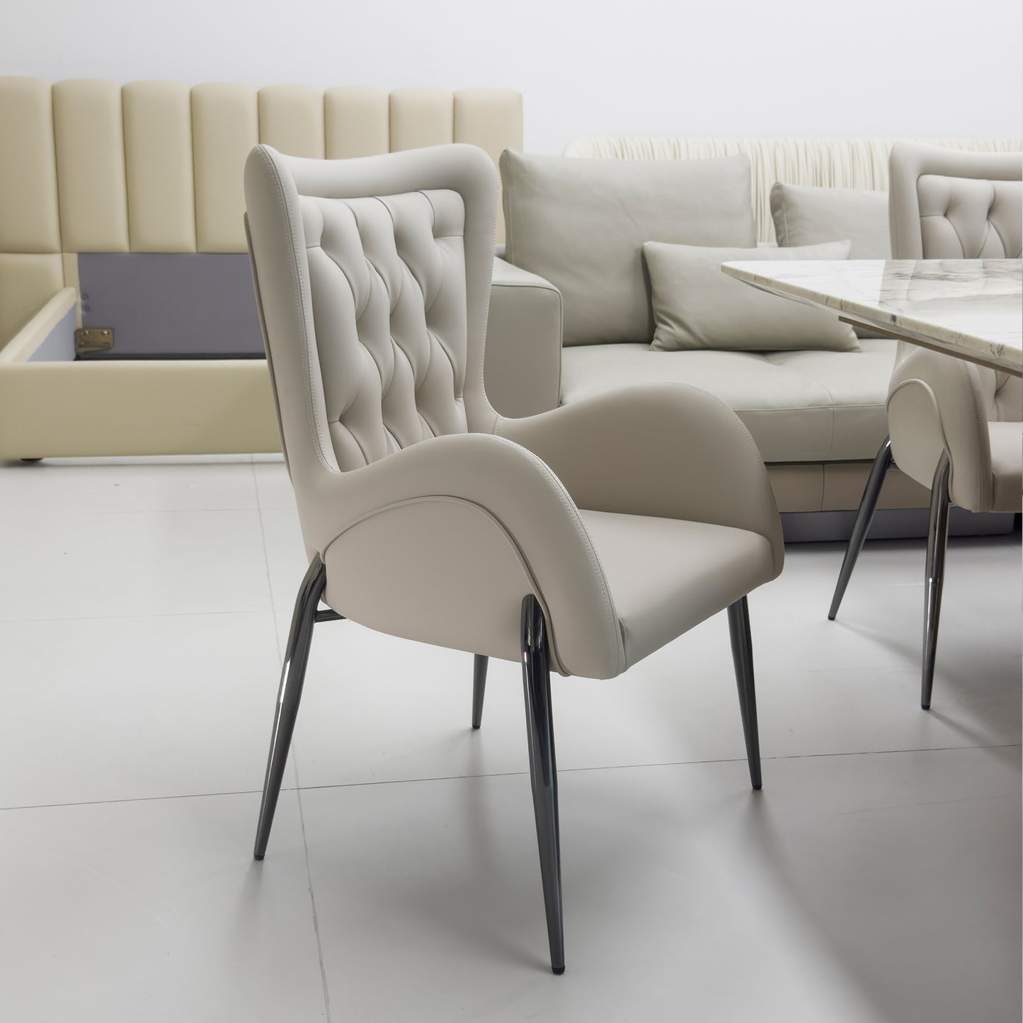 High back dining chair