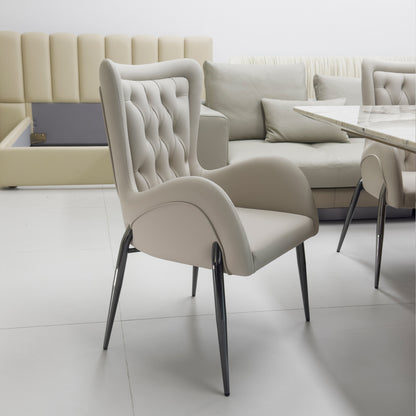 High back dining chair