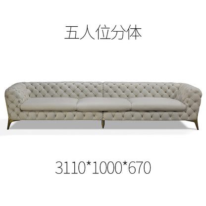 Retro high copper leg sofa