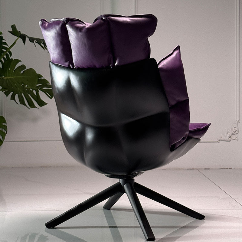 Husk swivel arm chair