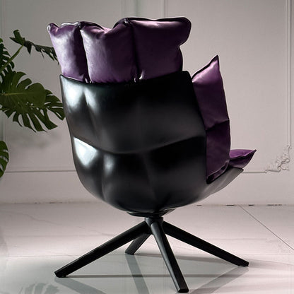 Husk swivel arm chair
