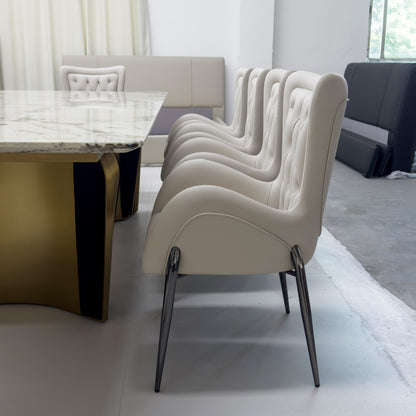 High back dining chair