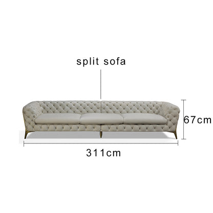 Retro high copper leg sofa