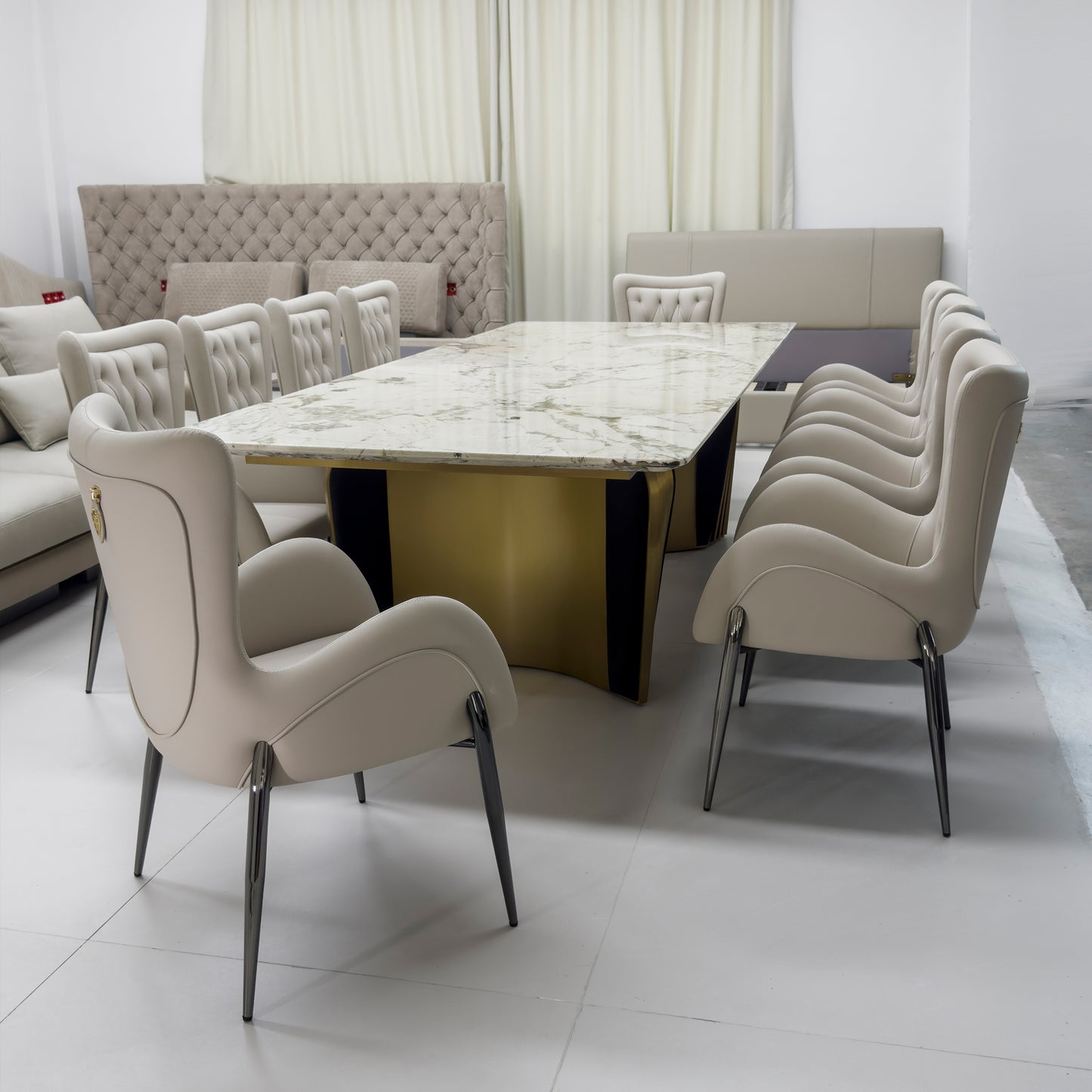 High back dining chair