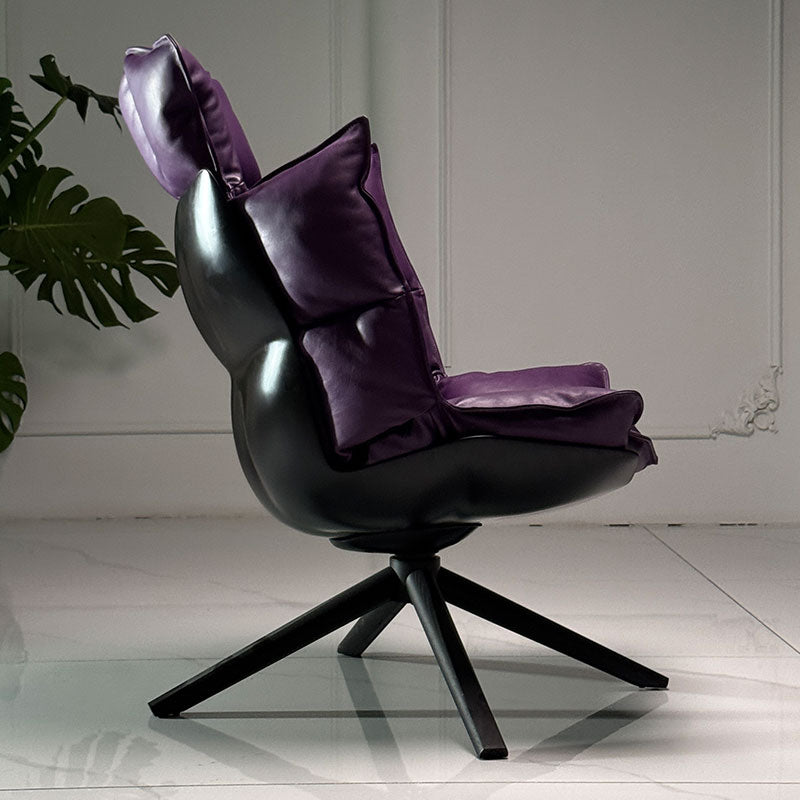 Husk swivel arm chair