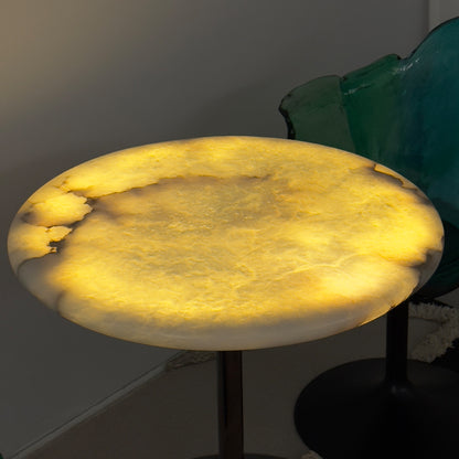 Custom glowing small round table