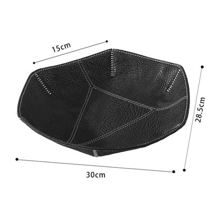 Genuine leather storage tray