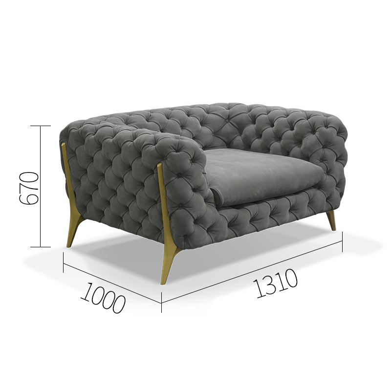 Retro high copper leg sofa