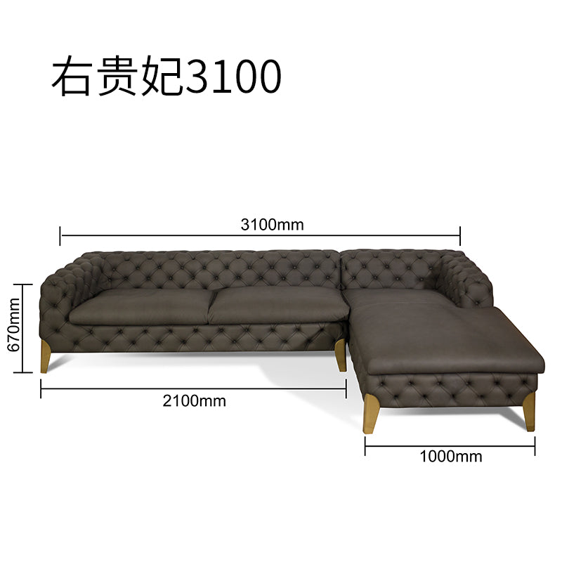 American style low copper leg sofa